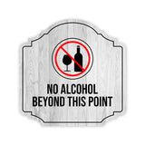 Heritage Plus No Alcohol Beyond This Point Wall or Door Sign | Workplace Health and Safety Signage