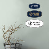 Signs ByLITA Victorian No Guest Access Stick Man Graphic Business Wall or Door Sign