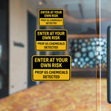 Classic Framed Plus Enter at Your Own Risk – Prop 65 Chemicals Detected Door or Wall Sign | Miscellaneous Warning Signs - Industrial & Construction