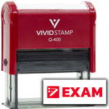 Vivid Stamp Exam Self-Inking Rubber Stamps Teachers And Schools | Motivational Stamps For Children | Re-inkable Ink Pad