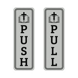 Signs ByLITA Vertical Push and Pull Door Signs (Bible and Cross) Door Sign