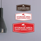 Signs ByLITA Fancy Storage Area Under Surveillance Sign Easy Installation Elegant Design Wall or Door Sign