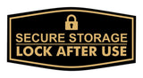 Signs ByLITA Fancy Secure Storage Lock After Use Sign | Easy Installation | Elegant Design Wall or Door Sign