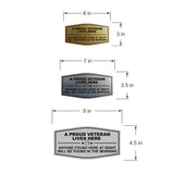 Signs ByLITA Fancy A Proud Veteran Lives Here Anyone Found Here At Night Will Be Found In The Morning Easy Installation | Honor Veterans with Military Signs | US Pride | Businesses and Homes Wall or Door Sign