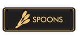 Signs ByLITA Standard Spoons Door or Wall Sign Easy Installation | Durable Construction | Kitchen Essentials | Hygiene | AirBnB Signs