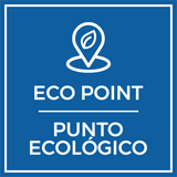 Signs ByLITA Square Eco Point Wall or Door Sign | Spanish Bilingual Business And Office Signs