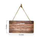 Security & Surveillance | Rustic Oak Wood 5 x 10" Hanging Signs