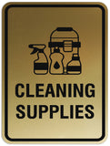 Signs ByLITA Portrait Round cleaning supplies Sign - Laser-Engraved Lettering | Durable ABS Plastic | Vibrant Colors | Powerful Foam Tape