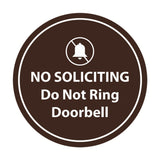 Circle No Soliciting Do Not Ring Doorbell Wall or Door Sign