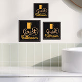Square Plus Guest Bathroom Wall or Door Sign | Office & Workspace Bathroom Signage