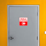 Square Plus Muelle De Recepción Left Arrow Wall or Door Sign | Spanish | Health & Safety Warehouse Business Signage