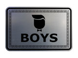 Signs ByLITA Classic Framed Boys Vintage Bathroom Wall or Door Sign