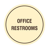 Circle Office Restrooms Wall or Door Sign