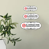 Designer Plus El cerrojo Debe Permanecer Sin Llave Wall or Door Sign | Spanish | Home Office Business Warning