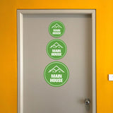 Circle Plus Main House Wall or Door Sign | Easy Installation | Business & Studio Signage
