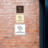 Signs ByLITA Square Mail Door or Wall Sign | Spanish Bilingual Business and Office Signs