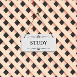 Study 5x10 Hanging Plus Wall or Door Sign | Rustic Twine | Range of Vibrant Decor Styles | Room Signs For Home and Business