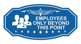 Victorian Employees Only Beyond This Point (Workers) Wall or Door Sign