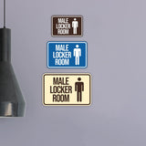 Classic Framed Male Locker Room Wall or Door Sign