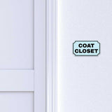Notched Standard Coat Closet Wall or Door Sign | Facilities and Rooms Sign