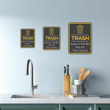 Portrait Round Plus Trash Goes In the Bin Not On the Counter Wall or Door Sign | Office Rules Sign for Waiting Area & Group Sessions