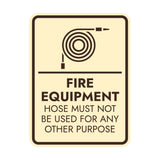Signs ByLITA Portrait Round Fire Equipment: Hose Must Not Be Used For Any Other Purpose Door or Wall Sign Easy Installation | Health And Safety | Building And Danger Signs