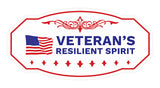 Victorian Plus Veteran's Resilient Spirit Wall or Door Sign | Easy Installation | Disclaimer Waiver Notice