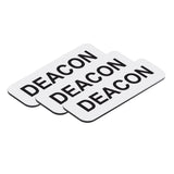 Deacon 1 x 3" Name Tag, (3 Pack)