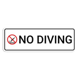 Standard Plus No Diving — Wall or Door Sign | Pool & Aquatic - Sign