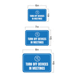 Classic Framed Plus Turn Off Devices in Meetings Wall or Door Sign | Business and Office