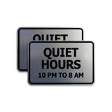 Signs ByLITA Classic Framed, Quiet Hours 10 pm to 8 am Wall or Door Sign (Multipacks)