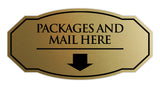 Signs ByLITA Victorian Packages and Mail here | Durable Plastic | Easy Installation | Elegant Design Wall or Door Sign