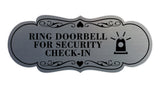 Signs ByLITA Designer Ring Doorbell for Security Check-In Wall or Door Sign