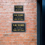 Classic Framed Plus Victory Tastes Best When Served With a Side Of Class Door or Wall Sign | Motivational Decor