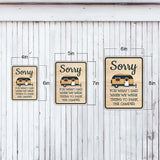 Portrait Round Plus Sorry For What I Said When We Were Trying To Park The Camper Door or Wall Sign | Camping RV Decoration