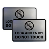 Signs ByLITA Classic Framed Look and Enjoy Do Not Touch Wall or Door Sign