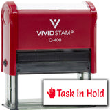 Vivid Stamp Task in Hold Self-Inking Rubber Stamps Teachers And Schools | Motivational Stamps For Children | Re-inkable Ink Pad