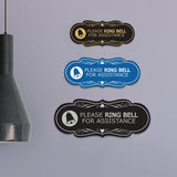 Designer Please Ring Bell for Assistance (Classic Bell) Wall or Door Sign