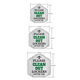Heritage Plus Please Clean Out Lockers After Use Wall or Door Sign | Public Spaces Signage