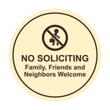 Circle No Soliciting Family, Friends and Neighbors Welcome Wall or Door Sign
