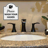 Please Wash Your Hands' Headstone ? Wall/Door Restroom & Hygiene Sign
