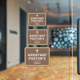 Classic Framed Plus Assistant Pastor’s Office Door or Wall Sign | Church and Place of Worship Signs
