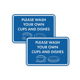 Classic Framed Please Wash Your Own Cups and Dishes Wall or Door Sign