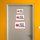 Classic Framed Plus Keep Out Of Reach Of Children Door or Wall Sign | Children's Warning and Safety Signs