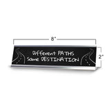 Different Paths, Same Destination Silver Frame Desk Sign (2x8") | Classroom Special Needs Support
