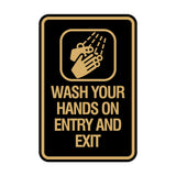 Signs ByLITA Portrait Round Wash your hands on entry and exit Wall or Door Sign