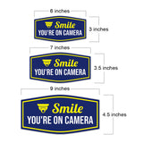 Fancy Plus Smile You're On Camera Wall or Door Sign| Home and Business Security Signage