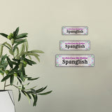 Standard Plus In this Casa We hablar Spanglish Door or Wall Sign | Funny Spanish Signs For Stores & Businesses