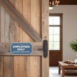 Notched Standard Employees Only Beyond This Point Wall or Door Sign | Security & Access- Commercial Safety & Facility Signs