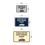 Classic Framed Please Ask For Guest Parking Permit Wall or Door Sign